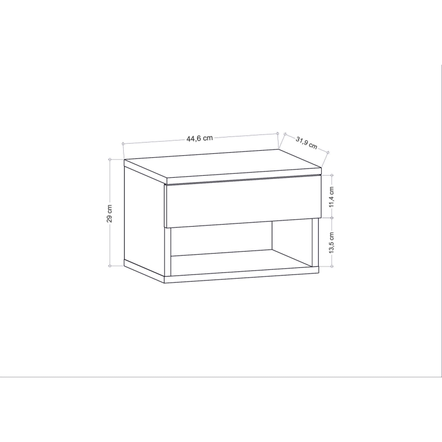 Прикроватная тумбочка VETRA белая