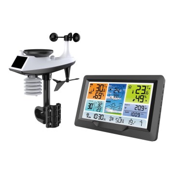 Професійна метеостанція з кольоровим LCD-дисплеєм та будильником 5В/2xAA + 3xAA