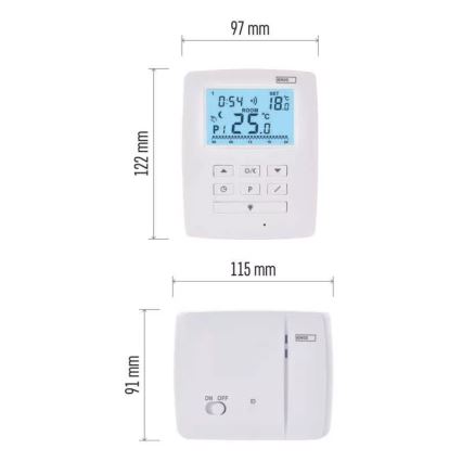 Програмований термостат 230V+2xAA