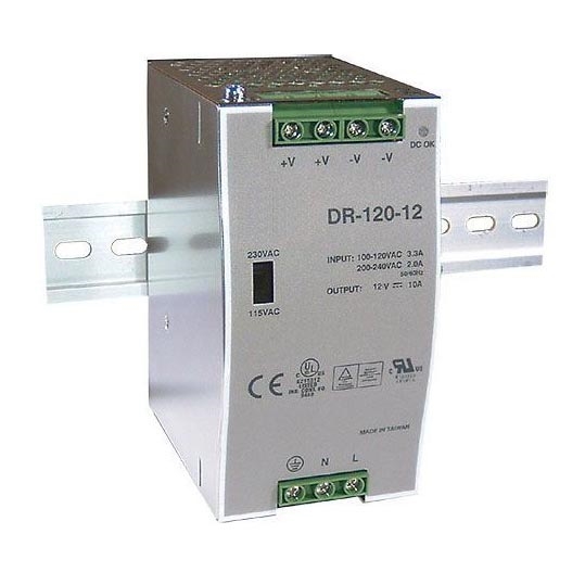 Промисловий блок живлення для DIN-рейки 120W/12V/230V