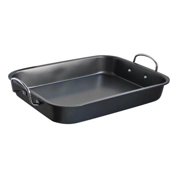 Противень с ручками TORO 37x4x29 см черный