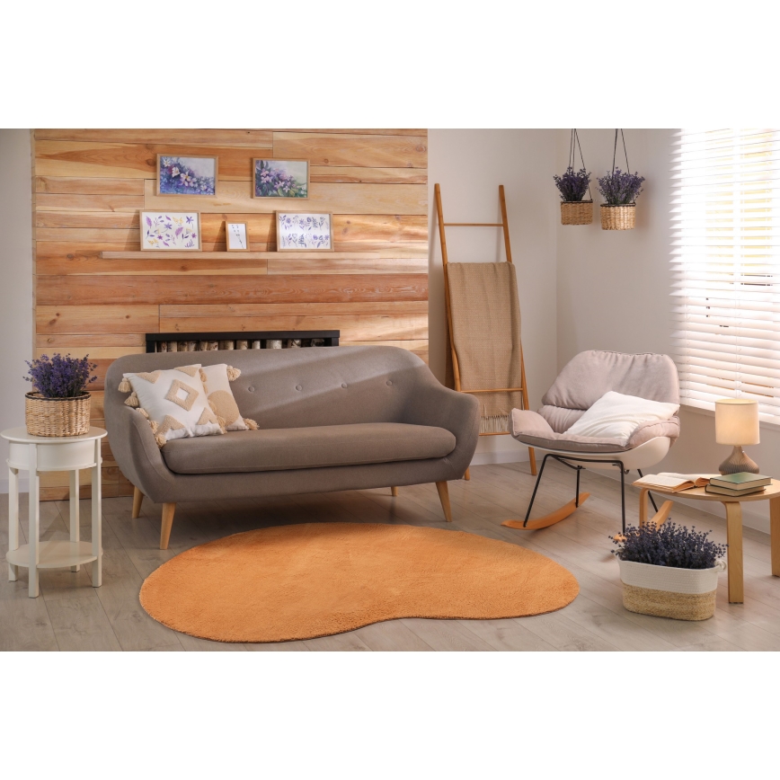 Противоскользящий ковёр LOREN 120x170 см, оранжевый