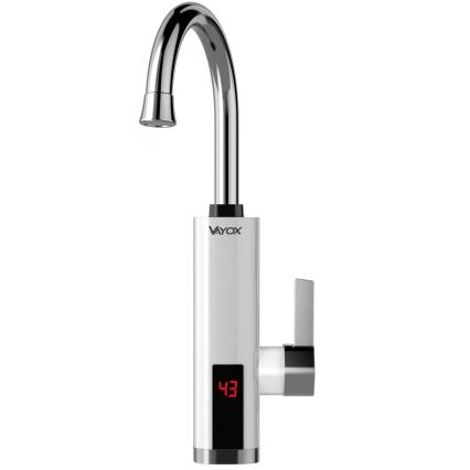 Проточний водонагрівач з LED дисплеєм 3000W/230V IPX4 білий