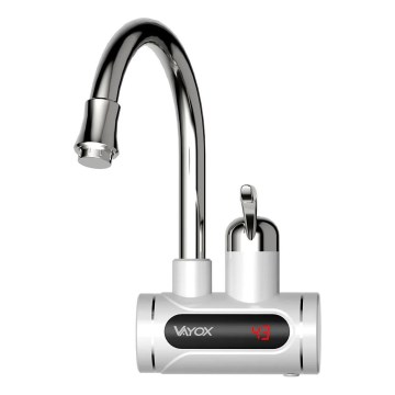 Проточний водонагрівач з LED дисплеєм 3000W/230V IPX4 білий