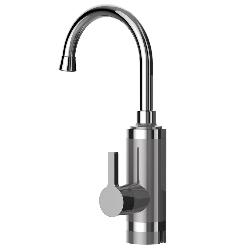 Проточний водонагрівач з LED дисплеєм 3000W/230V IPX4 нержавіюча сталь