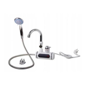 Проточный водонагреватель с распылителем и ЖК-дисплеем 3000W/230V IPX4 белый