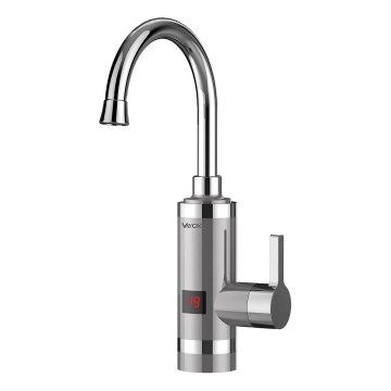 Проточный водонагреватель со светодиодной дисплей 3000W/230V IPX4 нержавеющая сталь