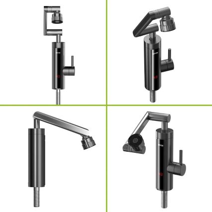 Проточный водонагреватель со светодиодным дисплеем 3000W/230V IPX4 антрацит