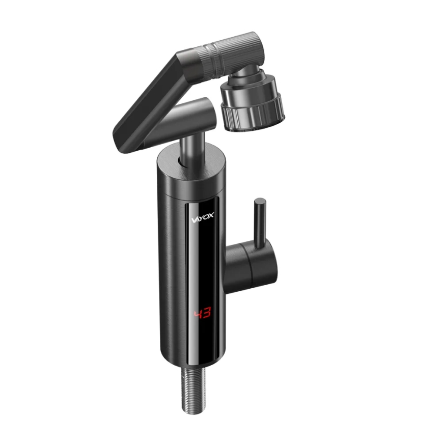 Проточный водонагреватель со светодиодным дисплеем 3000W/230V IPX4 антрацит