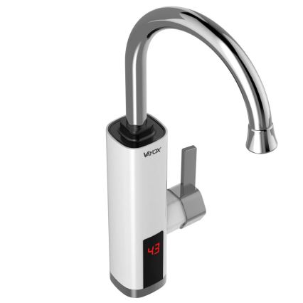 Проточный водонагреватель со светодиодным дисплеем 3000W/230V IPX4 белый