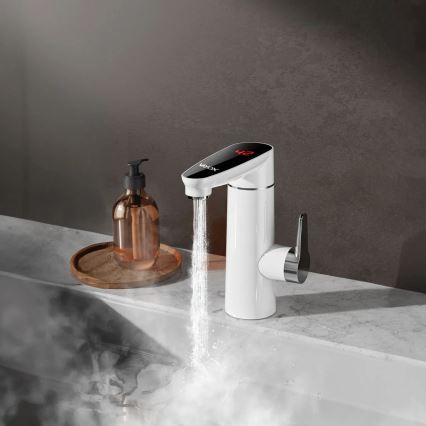 Проточный водонагреватель со светодиодным дисплеем 3000W/230V IPX4 белый