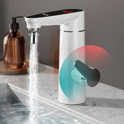 Проточный водонагреватель со светодиодным дисплеем 3000W/230V IPX4 белый