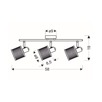 Прожектор CANABERA 3xE14/40W/230V
