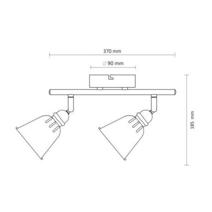 Прожектор FIONA 2xE14/8W/230V черный