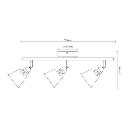 Прожектор FIONA 3xE14/8W/230V черный