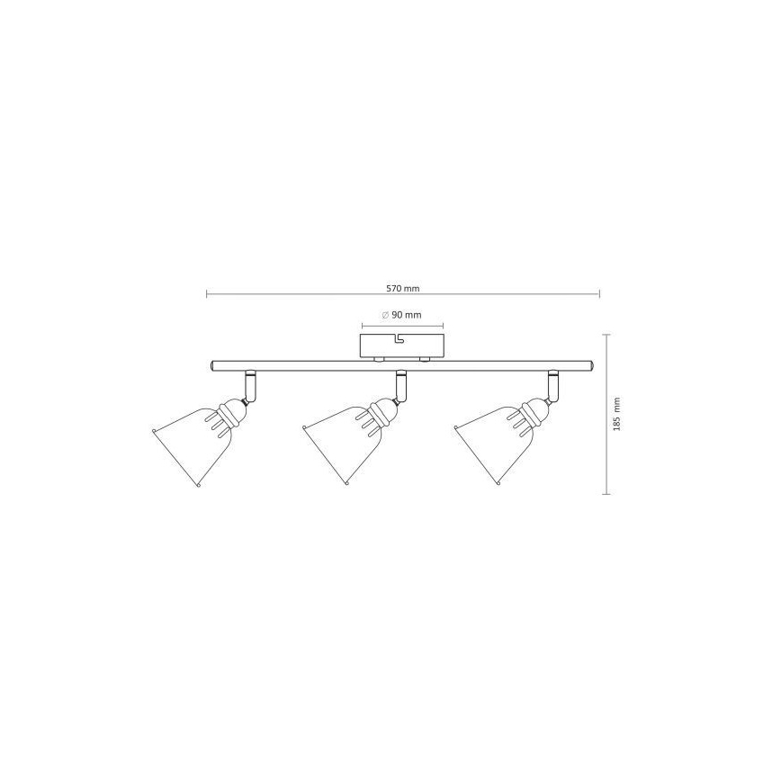 Прожектор FIONA 3xE14/8W/230V черный