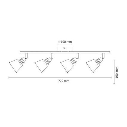 Прожектор FIONA 4xE14/8W/230V зеленый