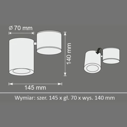 Прожектор HOBRO 1xGU10/10W/230V белый