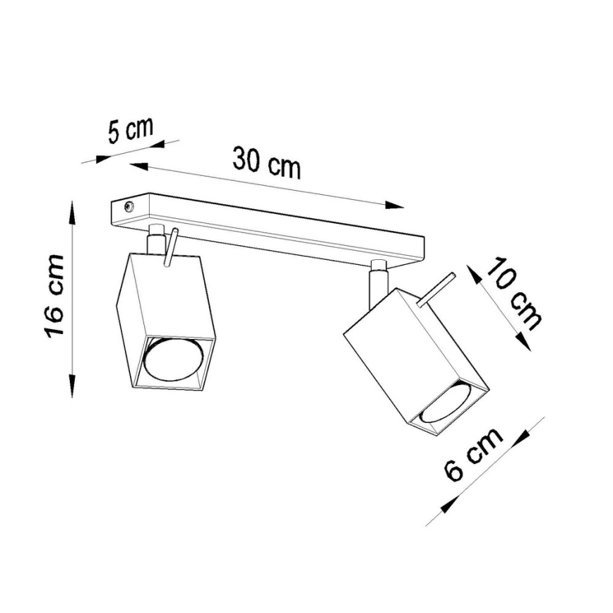Прожектор MERIDA 2 2xGU10/40W/230V черный