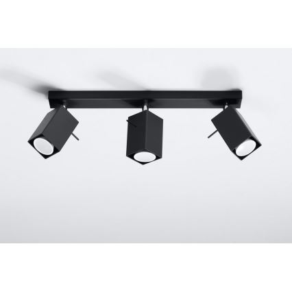 Прожектор MERIDA 3 3xGU10/40W/230V чорний