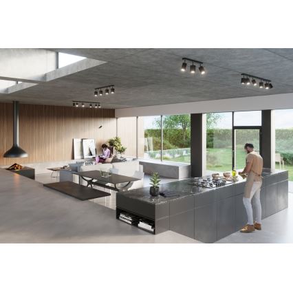 Прожектор MERIDA 4 4xGU10/40W/230V чорний