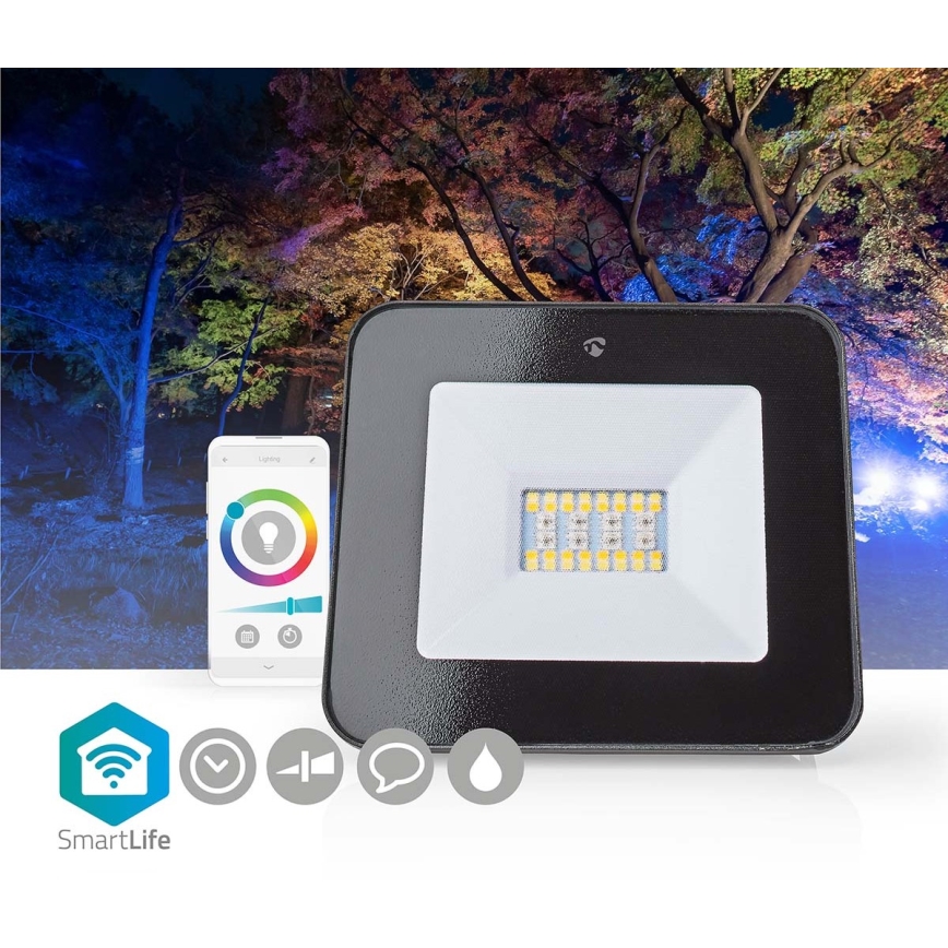 LED RGBW диммируемый прожектор в розетку SmartLife LED/20W/230V Wi-Fi IP65 2700-6500K