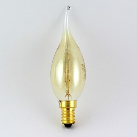 Промислова декоративна лампочка з регулюванням яскравості VINTAGE C35 E14/40W/230V