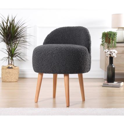 Пуф MIKI, диаметр 46 см, тёмно-серый