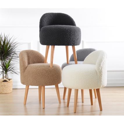 Пуф MIKI, диаметр 46 см, коричневый