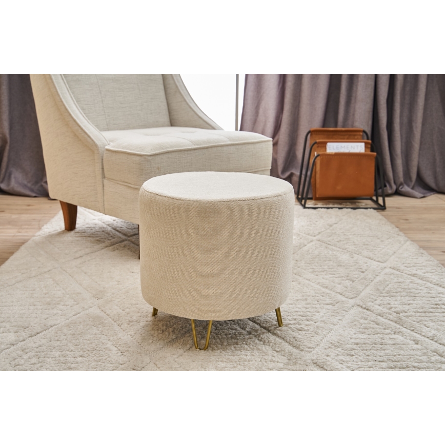 Пуф NANI, діаметром 40 см, кремовий