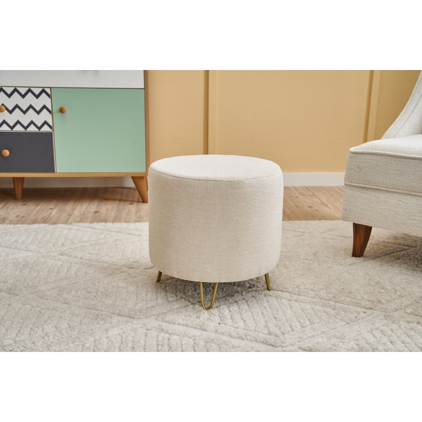 Пуф NANI, діаметром 40 см, кремовий