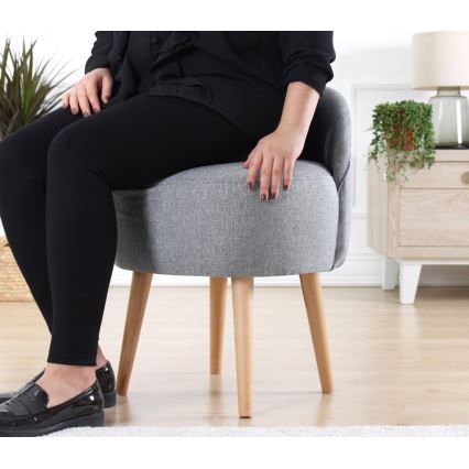 Пуф NIKI, діаметр 46 см, сірий