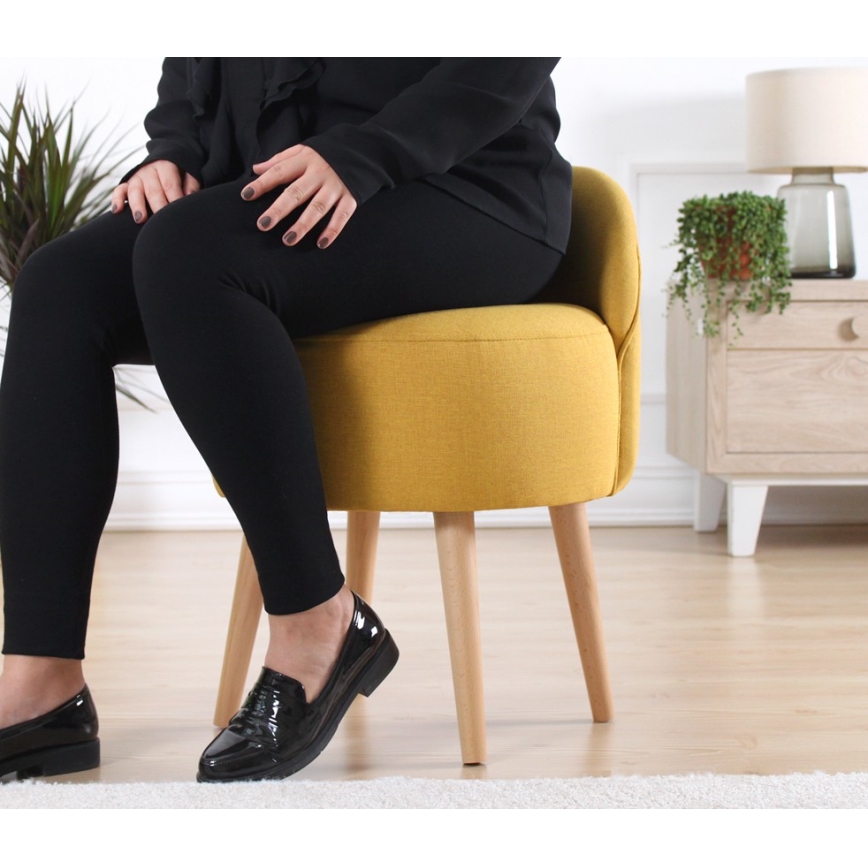 Пуф NIKI, диаметр 46 см, жёлтый