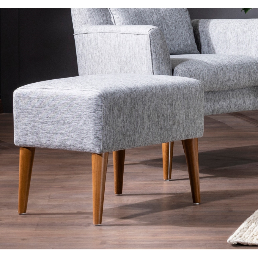 Пуф NIMO 46x50 см серый