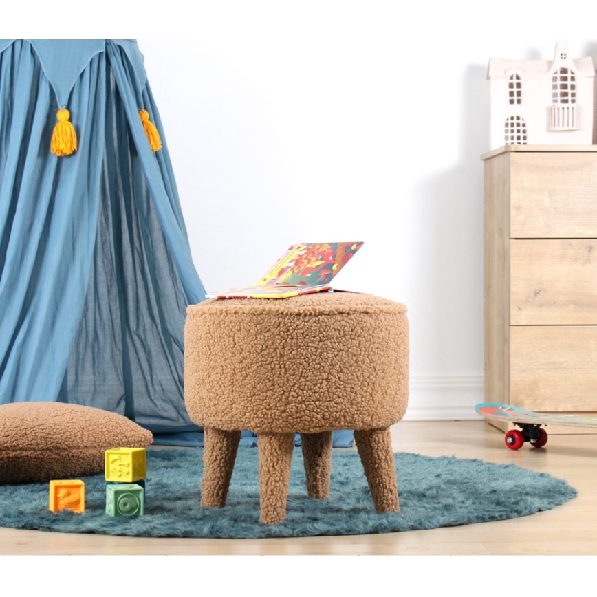 Пуф PIXI, Ø 38 см, коричневый