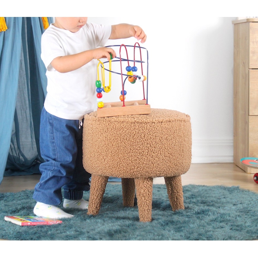 Пуф PIXI, Ø 38 см, коричневый