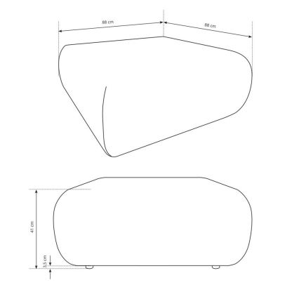 Пуф PRATO 88x88 см бежевий