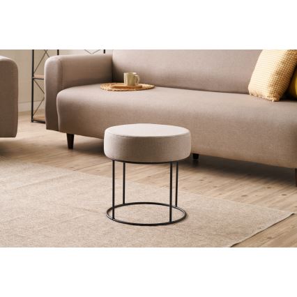 Пуф RELO, диаметр 40 см, бежевый