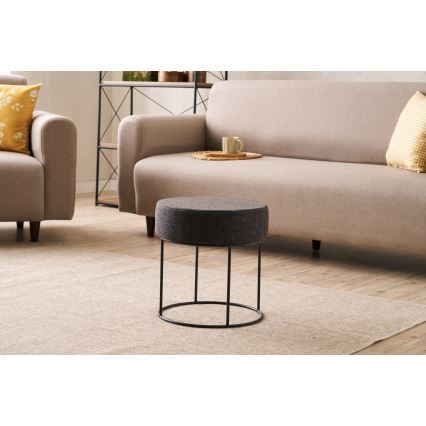 Пуф RELO, діаметр 40 см, темно-коричневий