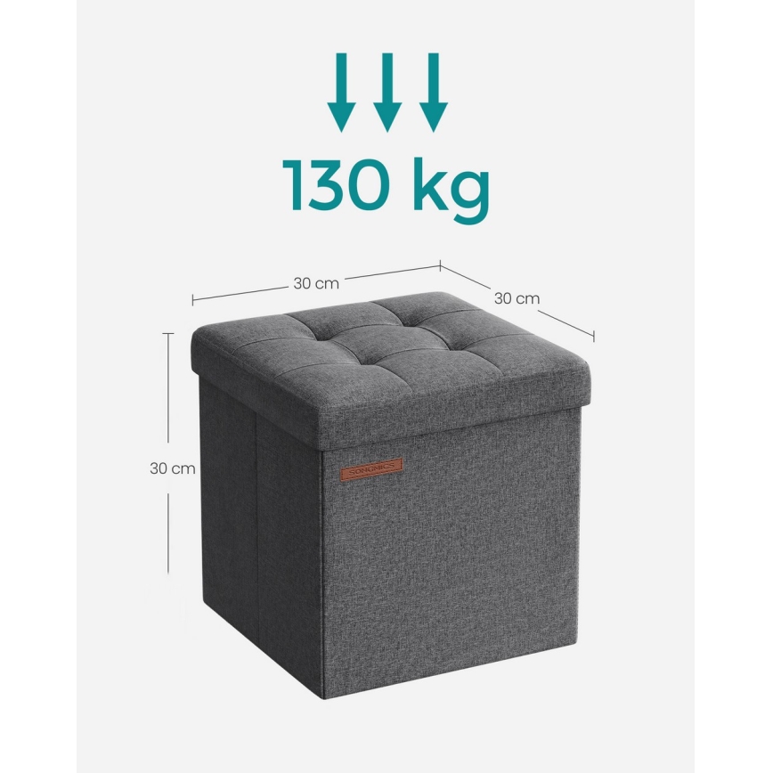 Пуф SULTAN 30x30 см сірий