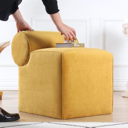 Пуф TIKI 47x45 см, жёлтый