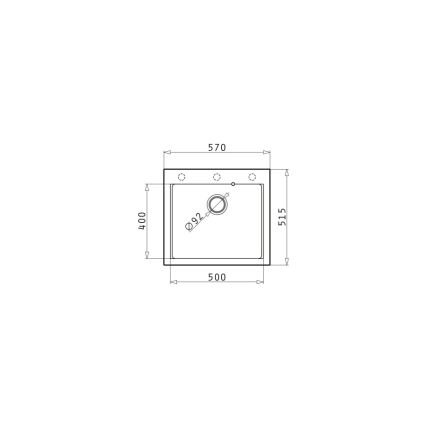 Pyramis 070169001_2 - Кухонная раковина с разделочной доской SIROS 57x51,5 см + смеситель для мойки гранит/черный