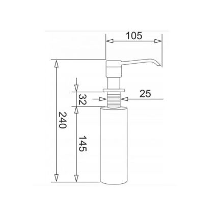 Pyramis 29192191 - Вбудований дозатор мила, блискучий хром