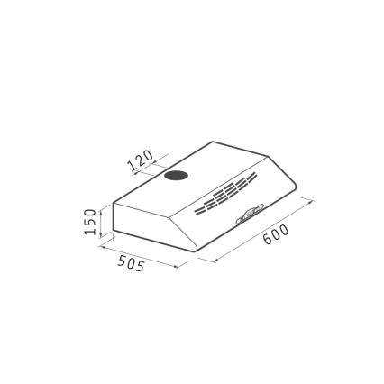 Pyramis 65041701 - Вытяжка STANDARD HOOD 60 см черная