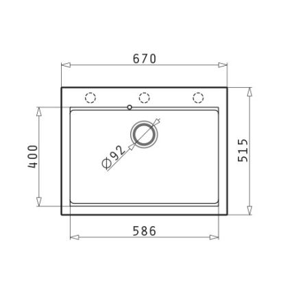 Pyramis 70094201 - Кухонна мийка SIROS 67x51,5 см граніт/чорна