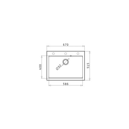 Pyramis 70094201 - Кухонная раковина SIROS 67x51,5 см гранит/черный