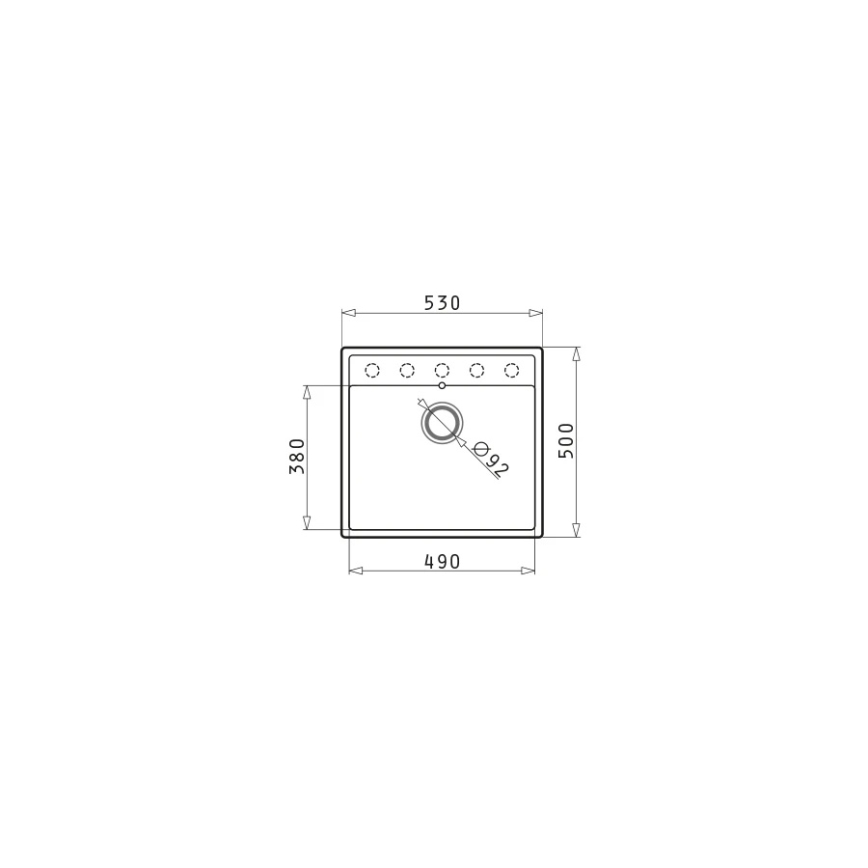 Pyramis 70168301 - Кухонная мойка CAMEA 50x53 см гранит/чёрный