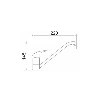 Pyramis 90918401 - Змішувач для кухонної мийки ASALIA чорний