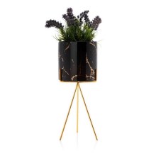 Подставка для цветов EMMA 32,5x13 см черная/золотая