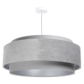 Подвесная люстра DOBLO 1xE27/60W/230V диаметр 60 см серый/серебристый
